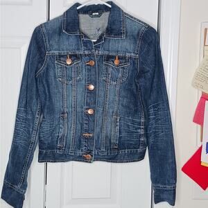 American Eagle Cropped Denim Jacket Size Small